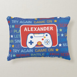 Video Game Words Decorative Cushion