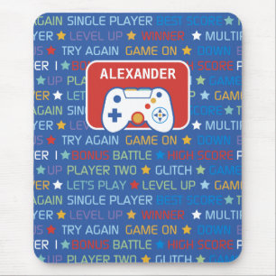 Video Game Words Mouse Pad