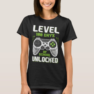 Video Gamer 100th Day Of School Level 100 Days Unl T-Shirt