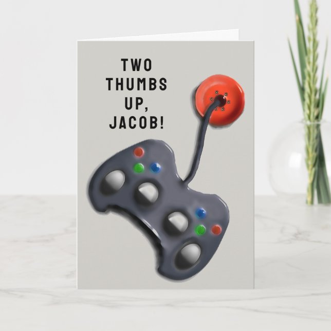 Video Gamer Birthday Card (Front)