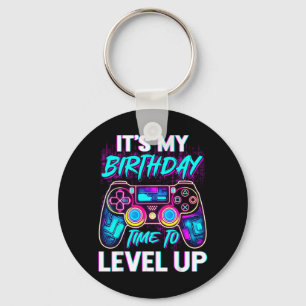 Video Gamer Birthday Gifts Birthday Time To Level Key Ring
