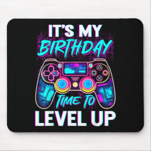 Video Gamer Birthday Gifts Birthday Time To Level Mouse Pad