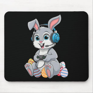 Video Gamer Bunny Egg Gaming Boys Men Kids Happy E Mouse Pad