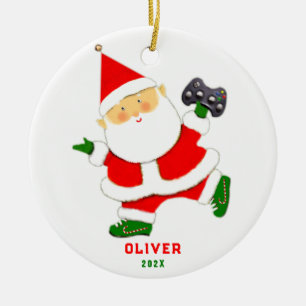 Video Gamer Christmas 2023 Collectible Ceramic Ornament