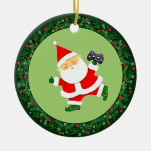 Video Gamer Christmas Collectable Ceramic Ornament