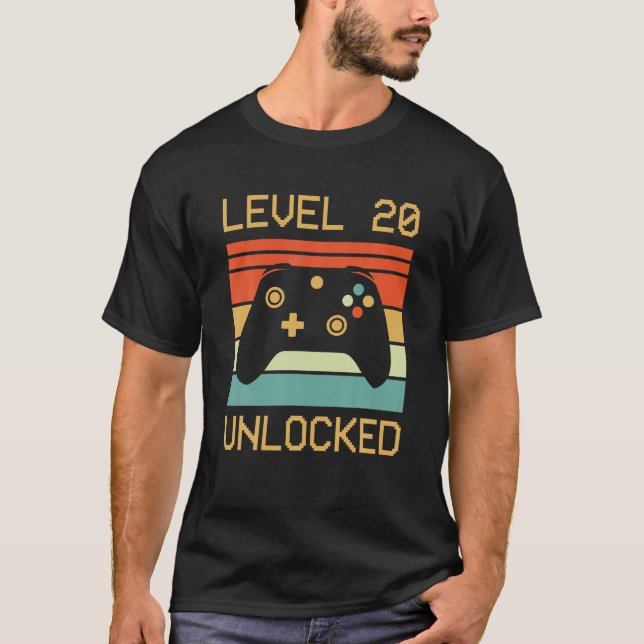 Video Gamer Funny 20 Year Birthday - Gifts Level 2 T-Shirt (Front)