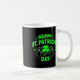 Video Gamer Funny Shamrock Happy St Patrick's Day Coffee Mug