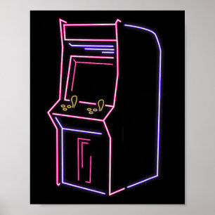 Video Gamer Game Machine Vintage 80s 90s Retro Poster