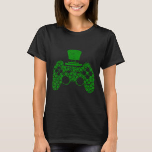 Video Gamer Game Shamrock St Patricks Day Irish Me T-Shirt