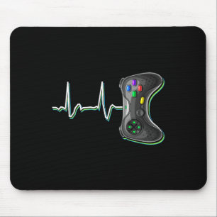 Video Gamer Heartbeat Video Game Controller Gift K Mouse Pad