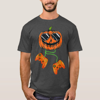 Video Gamer Jack O Lantern Gamer Halloween Costume T-Shirt