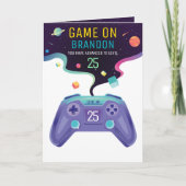 Video Gamer Level Up  Personalised Birthday Age Card (Front)