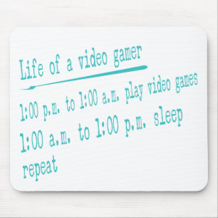 video gamer life mouse pad