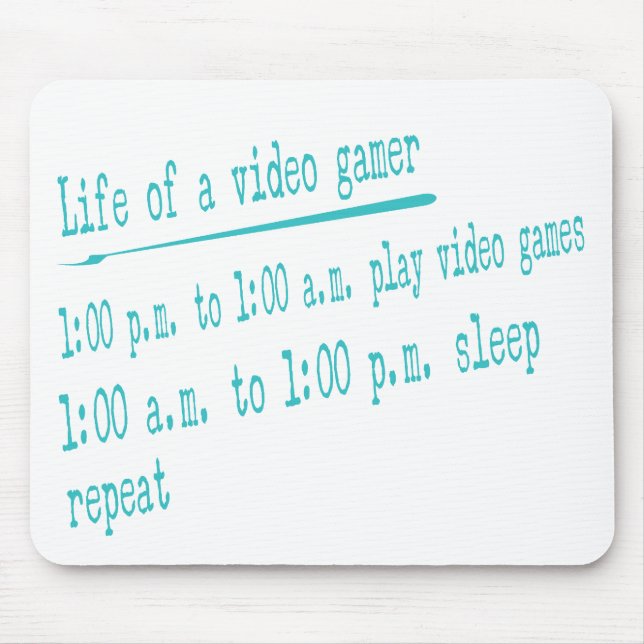 video gamer life mouse pad (Front)