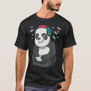 Video Gamer Panda Gaming Panda Bear Pew Gamer Kids T-Shirt