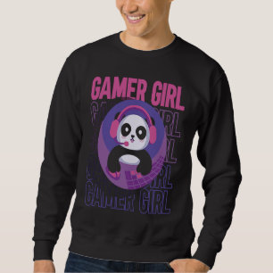 Video Gamer Panda Video Gaming Girls Gamer Girl Sweatshirt