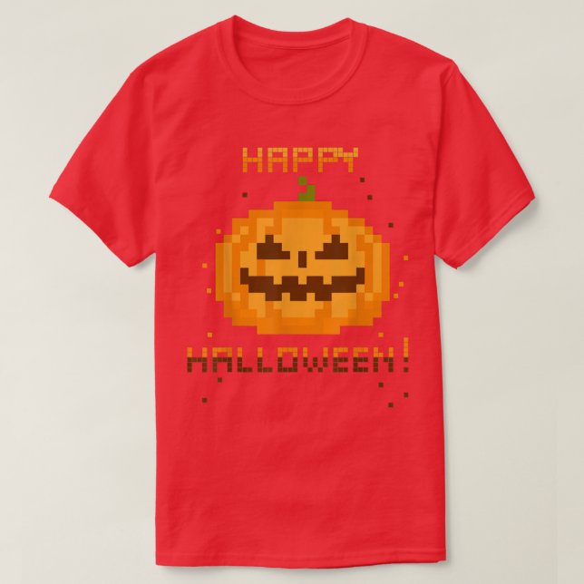 Video Gamer Piel JackOLantern Halloween Costume  T-Shirt (Design Front)