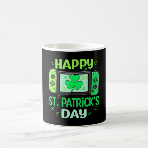 Video Gamer Shamrock Happy St Patricks Day Coffee Mug