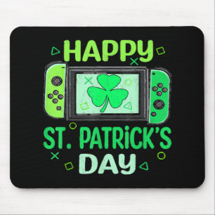 Video Gamer Shamrock Happy St Patricks Day Mouse Pad