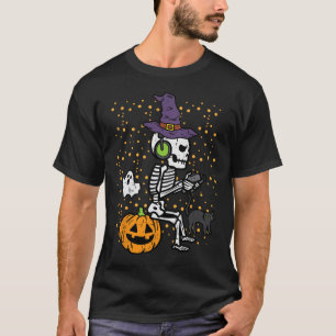 Video Gamer Skeleton Halloween Costume Men Boys Ki T-Shirt