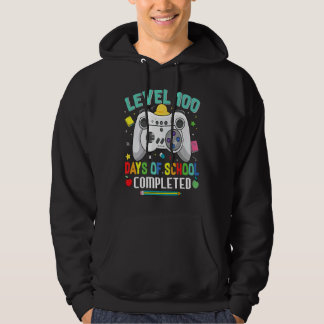 Video Gamer Student 100th Day Teacher 100 Days of  Hoodie