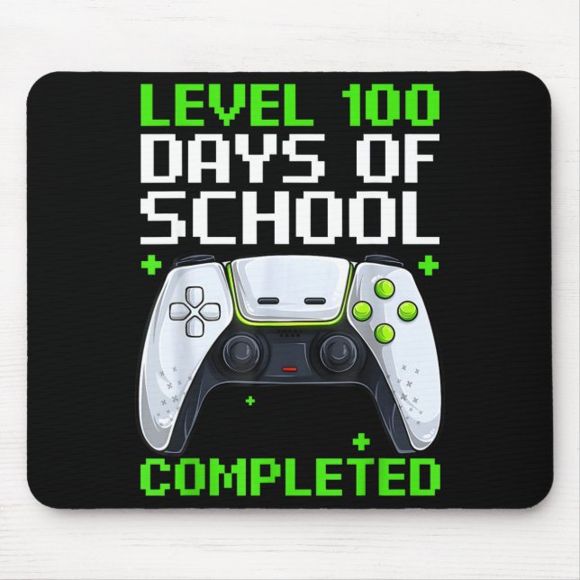 Video Gamer Student 100th Day Teacher 100 Days Of  Mouse Pad (Front)