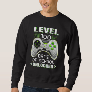 Video Gamer Student 100th Day Teacher 100 Days of  Sweatshirt