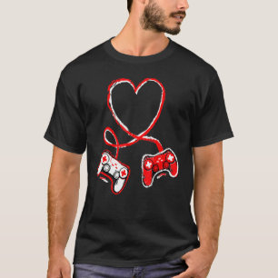 Video Gamer Valentines Day Gamer Boy Girl Controll T-Shirt