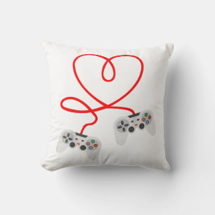 Video Gamer Valentines Day T-Shirt With Controller Cushion