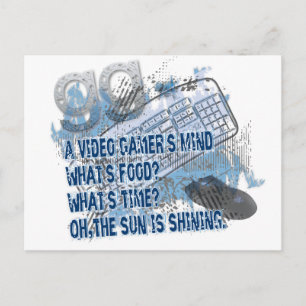 Video Gamers Mind - GG - Keyboard - Mouse Postcard
