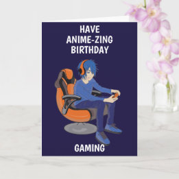 Video Games And Anime Manga Birthday Card