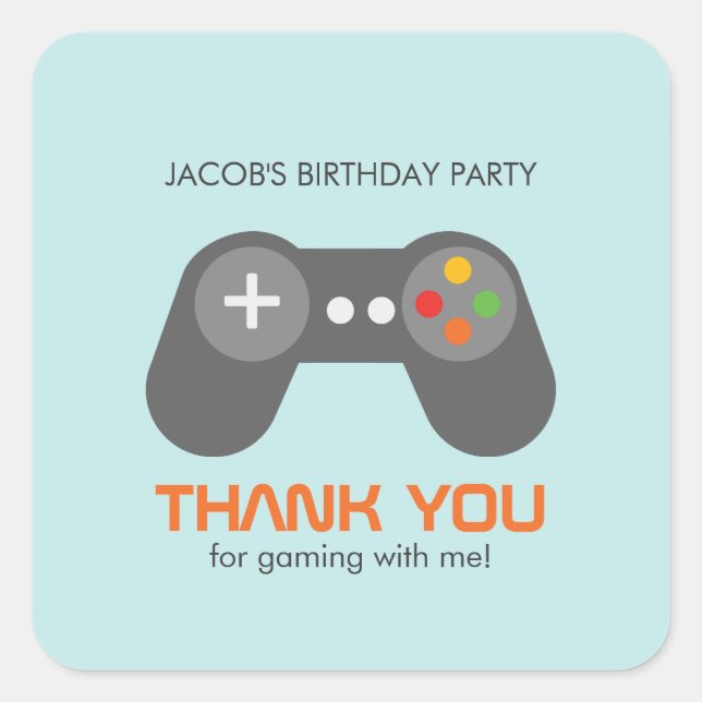 Video Games Birthday Square Sticker (Front)