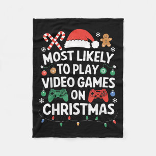 Video Games Christmas Gaming Controller Boys Kids Fleece Blanket