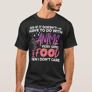 Video Games Food Gamer Gaming Foodie Quote T-Shirt