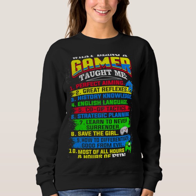 Video Games Gamer Cool  Teen Boys Men Women Sweatshirt (Front)