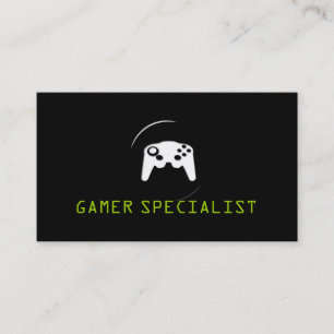 Video Games Gamer Specialist Business Card