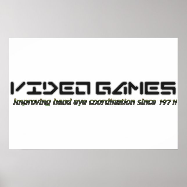 Video Games: Improving Hand Eye Coordination Poster (Front)