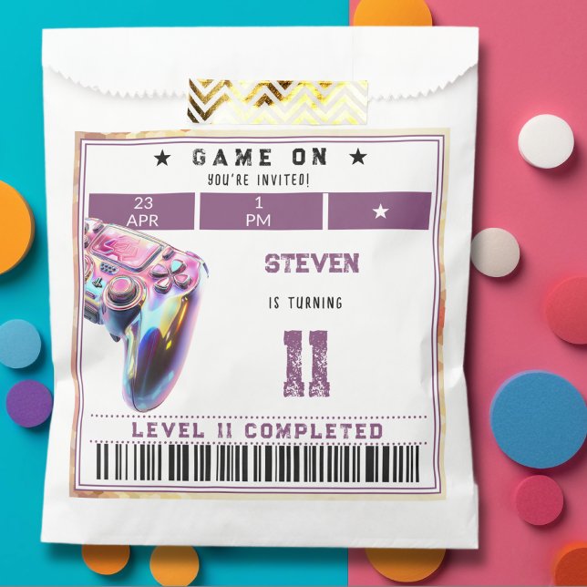 Video games kids birthday favour bag (Creator Uploaded)