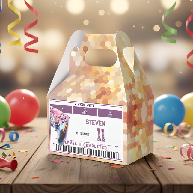 Video games kids birthday favour box (Creator Uploaded)