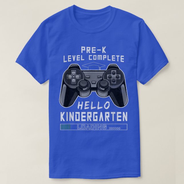 Video Games Outfit PreK Level Complete Hello Kinde T-Shirt (Design Front)