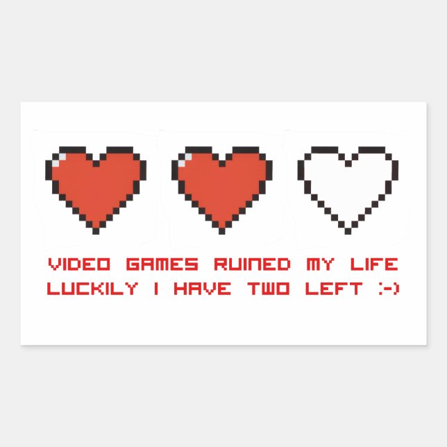 Video Games Rectangular Sticker (Front)