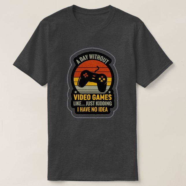 Video Games Rot Your Brains 40 T-Shirt (Design Front)