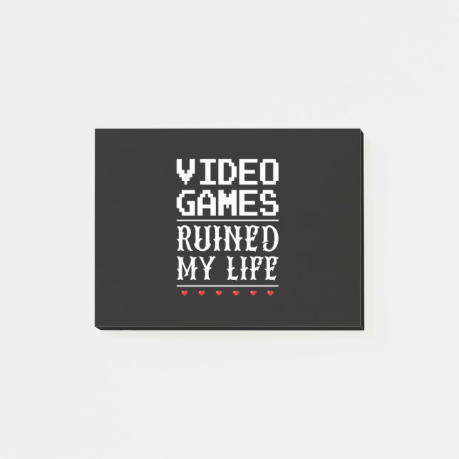 Video Games Ruined My Life Post-it Notes (Front)