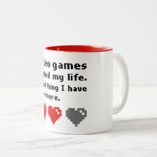 Video games ruined my life Two-Tone coffee mug