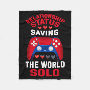 Video Games Valentines Day Gamer Gaming  Fleece Blanket