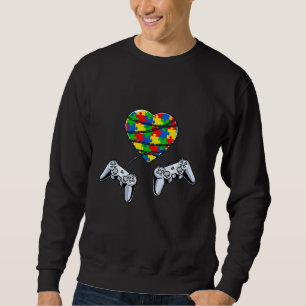 Video Gaming Gamer Boy Autism Awareness Month Day Sweatshirt
