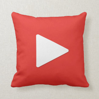 Video Play Button Pillow