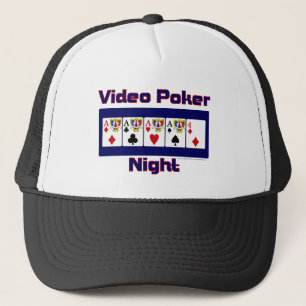 video poker night trucker hat