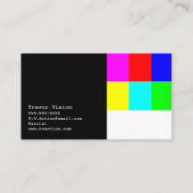 Video Production Colour Card Business Card