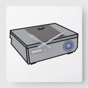 Video projector square wall clock